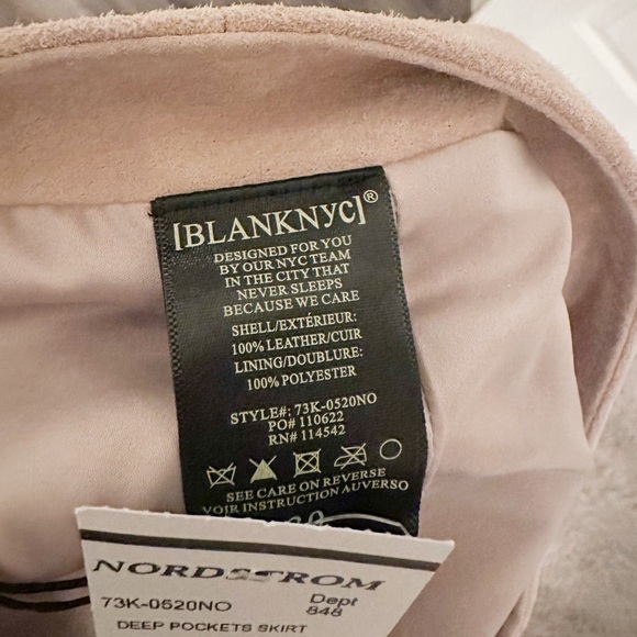 Blank NYC suede mini skirt blush NWT size 30 - Picture 4 of 7
